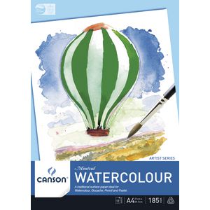Canson A4 Watercolour Montval Pad 185gsm 12 Sheet