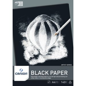 Canson A4 Black Pad 140gsm 30 Sheet