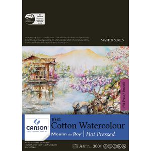 Canson A4 Moulin du Roy Pad Hot Pressed 300gsm 12 Sheet