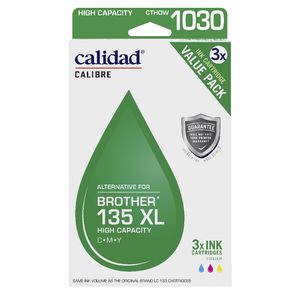 Calidad Alternative Brother 135XL Ink Cartridge Colour 3 Pack