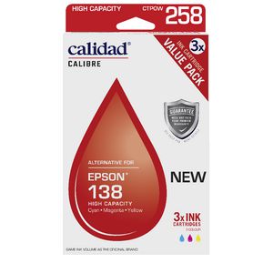 Calidad Alternative Epson 138 Ink Cartridge Colour 3 Pack