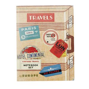 Cavallini Notebook Vintage Travel 2 Pack