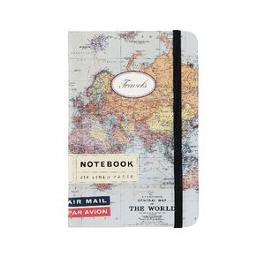 Cavallini Small Notebook World Map Travel