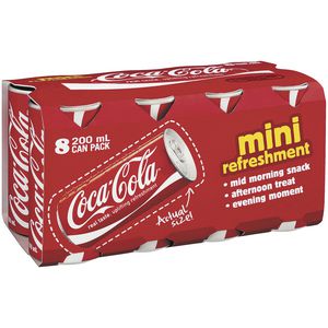 Coca-Cola Mini Cans 200mL 8 Pack