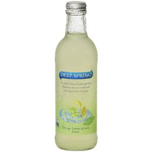 Deep Spring Mineral Water Lemon Lime and Orange 300mL 24 Pack