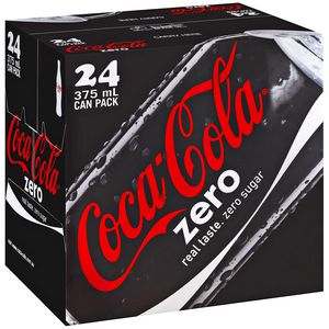 Coca-Cola Zero Cans 375mL 24 Pack