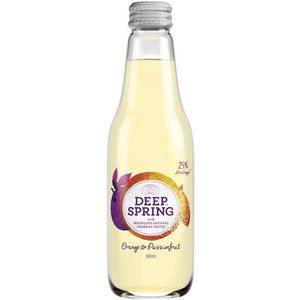 Deep Spring Mineral Water Orange Passionfruit 300mL 24 Pack