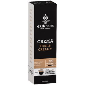 Grinders Crema Caffitaly Capsules 8g 10 Pack