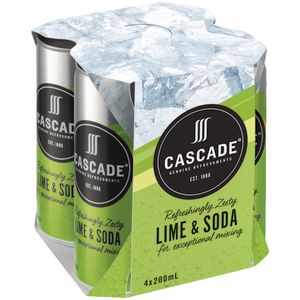 Cascade Lime and Soda 200mL 4 Pack