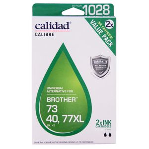 Calidad Brother LC73/77XL Ink Cartridges Black 2 Pack