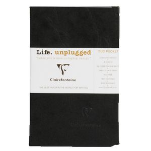 Clairefontaine Duo Pocket Lined Notebook Black 2 Pack