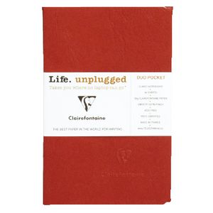 Clairefontaine Duo Pocket Lined Notebook Red 2 Pack