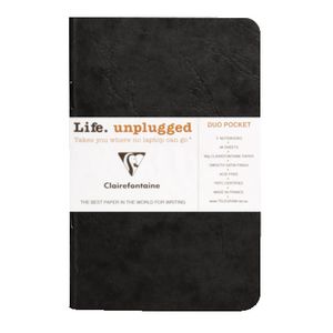 Clairefontaine Plain Notebook Black 2 Pack