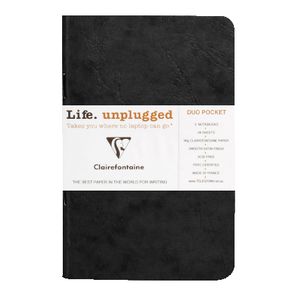 Clairefontaine Plain Notebook Black 2 Pack