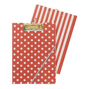 Clipfolder A4 Spot and Stripe Red