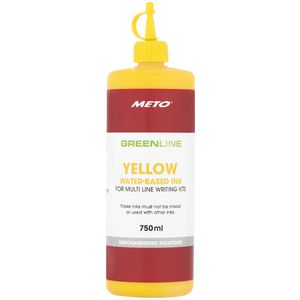 Meto Sign Writing Ink Yellow 750mL