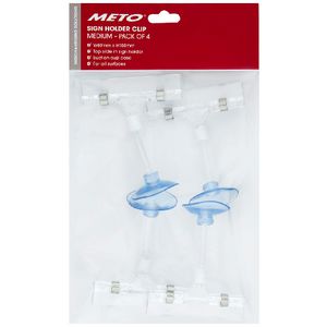 Meto Slide In Sign Holder Clips Medium 4 Pack