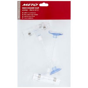 Meto Slide Sign Holder Suction Large 2 Pack
