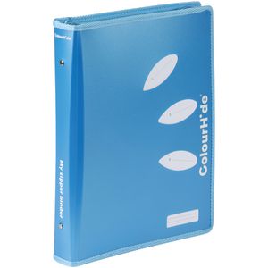 ColourHide My Zipper Binder A4 2 D-Ring 25mm Metallic Blue
