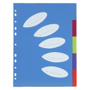 ColourHide Divider A4 5 Tab Polypropylene