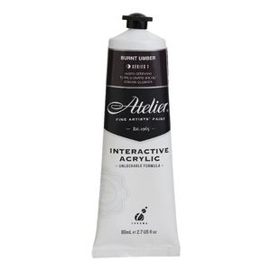 Atelier Interactive Artist Acrylic 80mL Burnt Umber S1