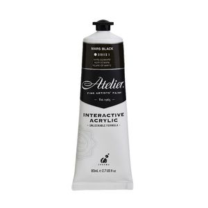 Atelier Interactive Artist Acrylic 80mL Mars Black S1