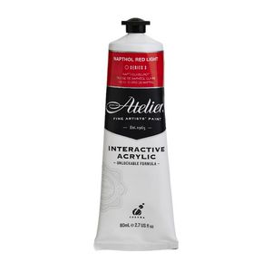 Atelier Interactive Artist Acrylic 80mL Napthol Red Light S3
