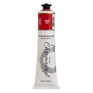 Chromacryl Student Acrylic Paint 75mL Warm Red