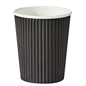 Keji Double Wall Paper Cups 227mL Black 500 Pack