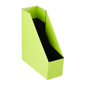 Collapsible Cardboard Magazine File Lime