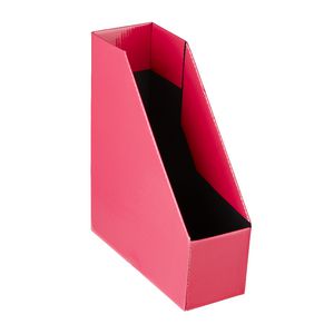 Collapsible Cardboard Magazine File Pink