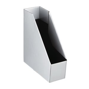 Collapsible Cardboard Magazine File Silver