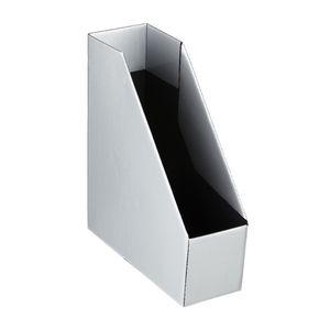 Collapsible Cardboard Magazine File Silver