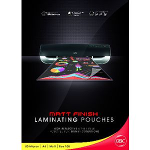 GBC Laminating Pouch A4 80 Micron Matt 100 Pack
