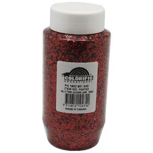 Colorific Glitter Jar 250g Red