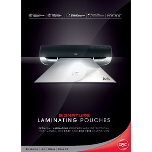 GBC Laminating Pouch A4 125 Micron Gloss 25 Pack