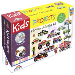 Kids Projects Plaster Craft Vehicles Set