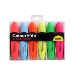 ColourHide Highlighters Assorted 6 Pack