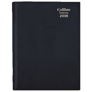 Collins Debden Vanessa A4 2DTP 2018 Diary Black