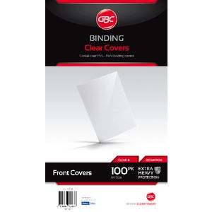 GBC A4 PVC Binding Covers 250 Micron Clear 100 Pack