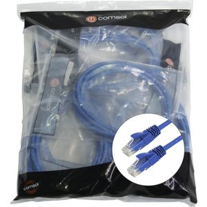 Comsol RJ45 Cat 5e Patch Cable 3m Blue 12 Pack