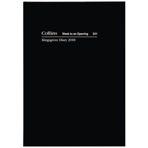 Collins Debden A4 Kingsgrove WTV 2018 Diary Black
