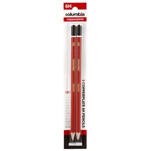 Columbia Copperplate Lead Pencil 6H Hexagonal 2 Pack