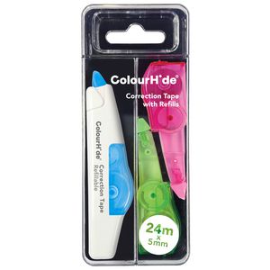 ColourHide Correction Tape 5mm x 8m Assorted Colours 3 Pack