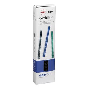 GBC Binding Comb 21 Loop Plastic 6mm Black 100 Pack