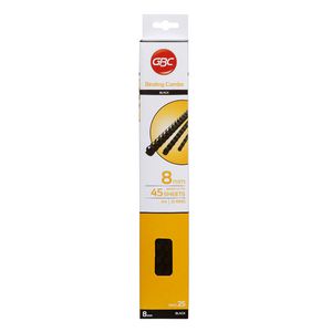 GBC Binding Comb 21 Loop Plastic 8mm Black 25 Pack