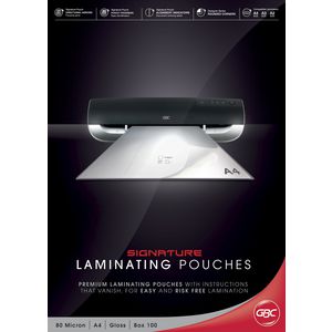 GBC Laminating Pouch A4 80 Micron Gloss 100 Pack