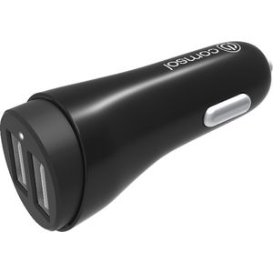 Comsol Dual Port USB Car Charger 3.4A/17W Black