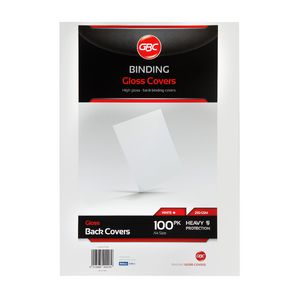 GBC A4 Binding Covers 250 Micron Gloss White 100 Pack