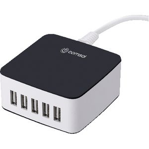 Comsol 5 Port Desktop USB Charger 8A/40W Black